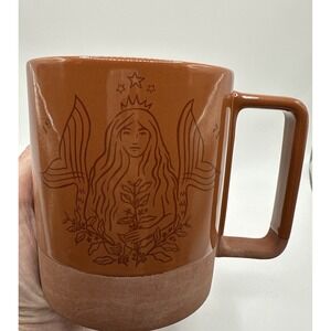 Starbucks 50th‎ Anniversary Siren Mermaid Clay Ceramic Mug 12 oz